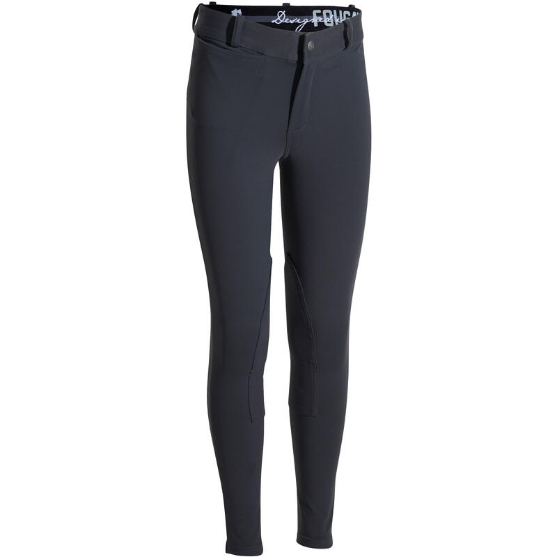 Pantalon équitation enfant BR100 LÉGER gris Pantalon équitation enfant BR100 LÉGER gris