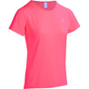 Women's Polyester Round Neck Fitness T-Shirt - Neon Pink