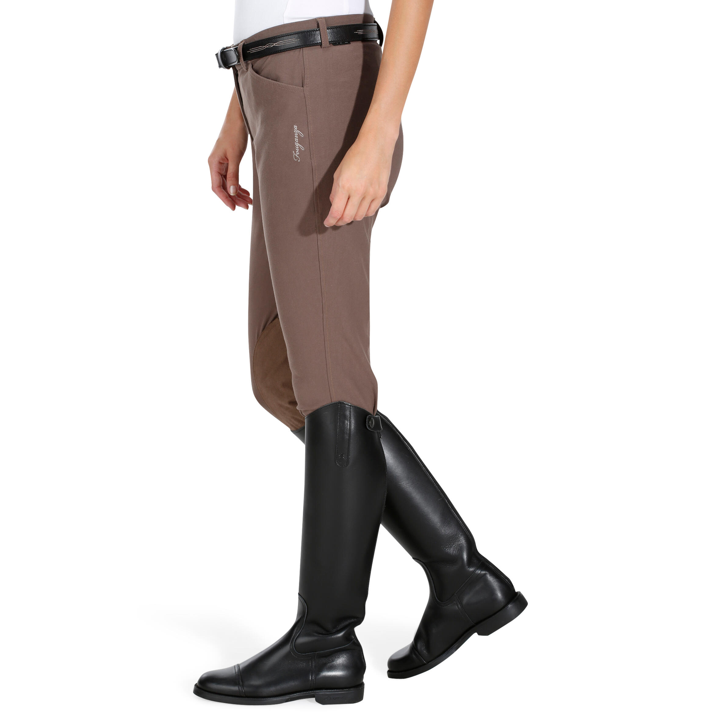 Paddock Women's Horse Riding Jodhpurs - Brown 6/18