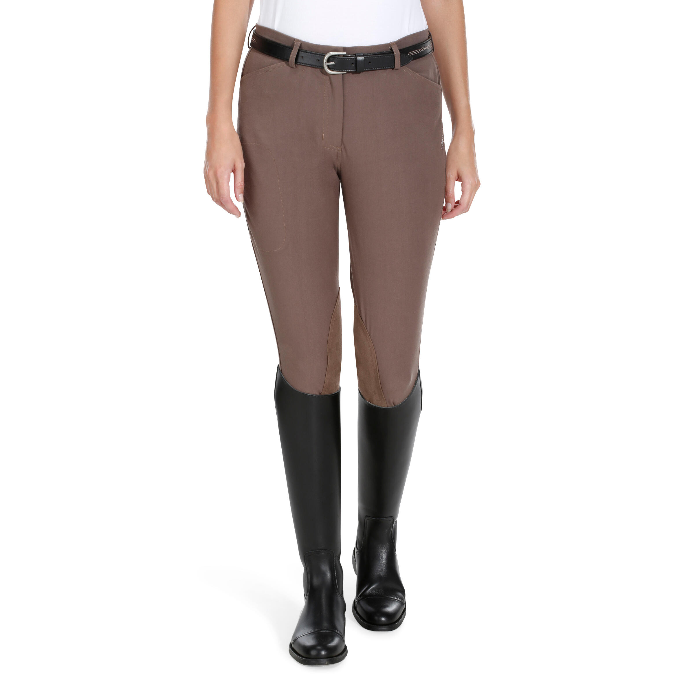 Paddock Women's Horse Riding Jodhpurs - Brown 3/18