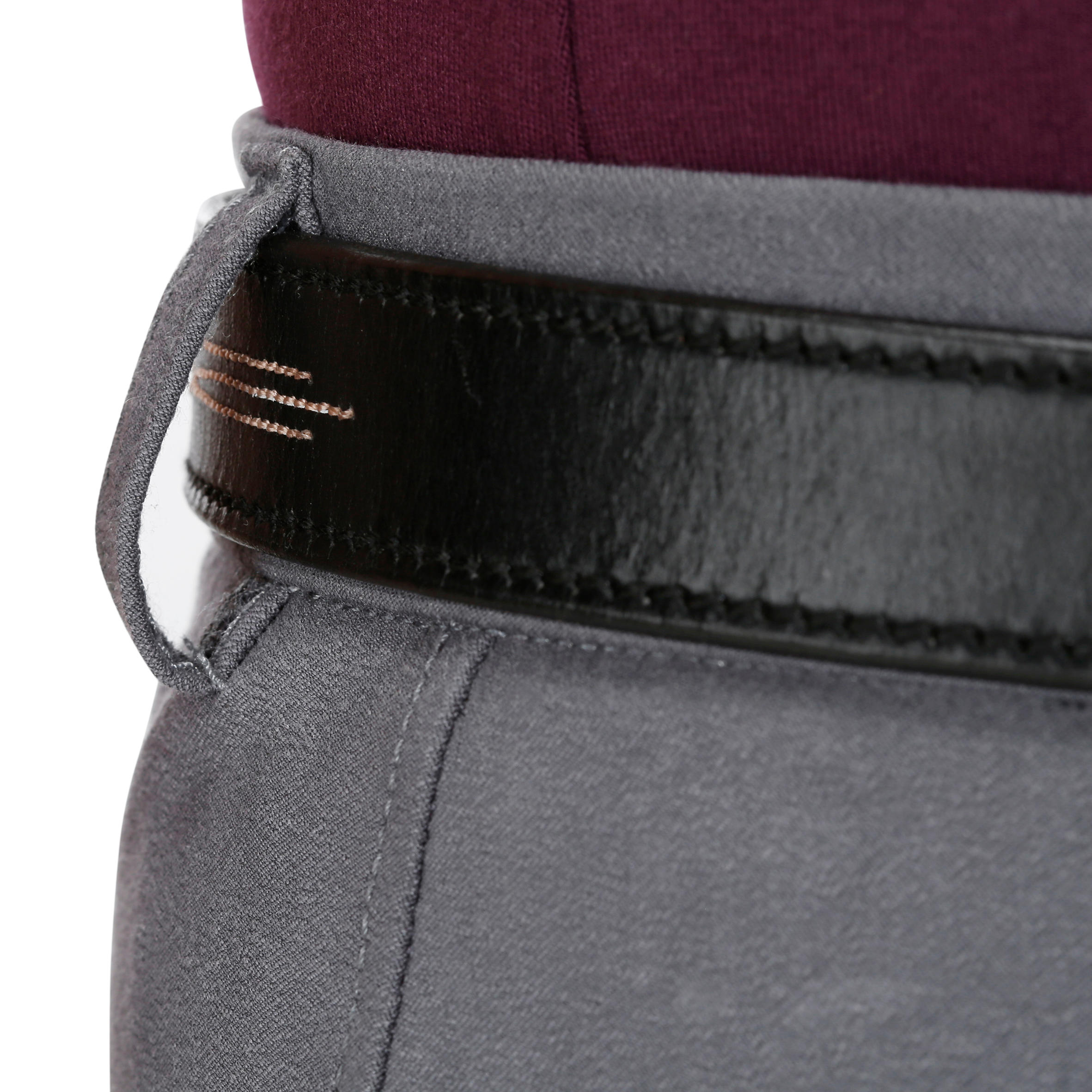 BR500 Women's Horse Riding Suede Patch Jodhpurs - Grey 11/18