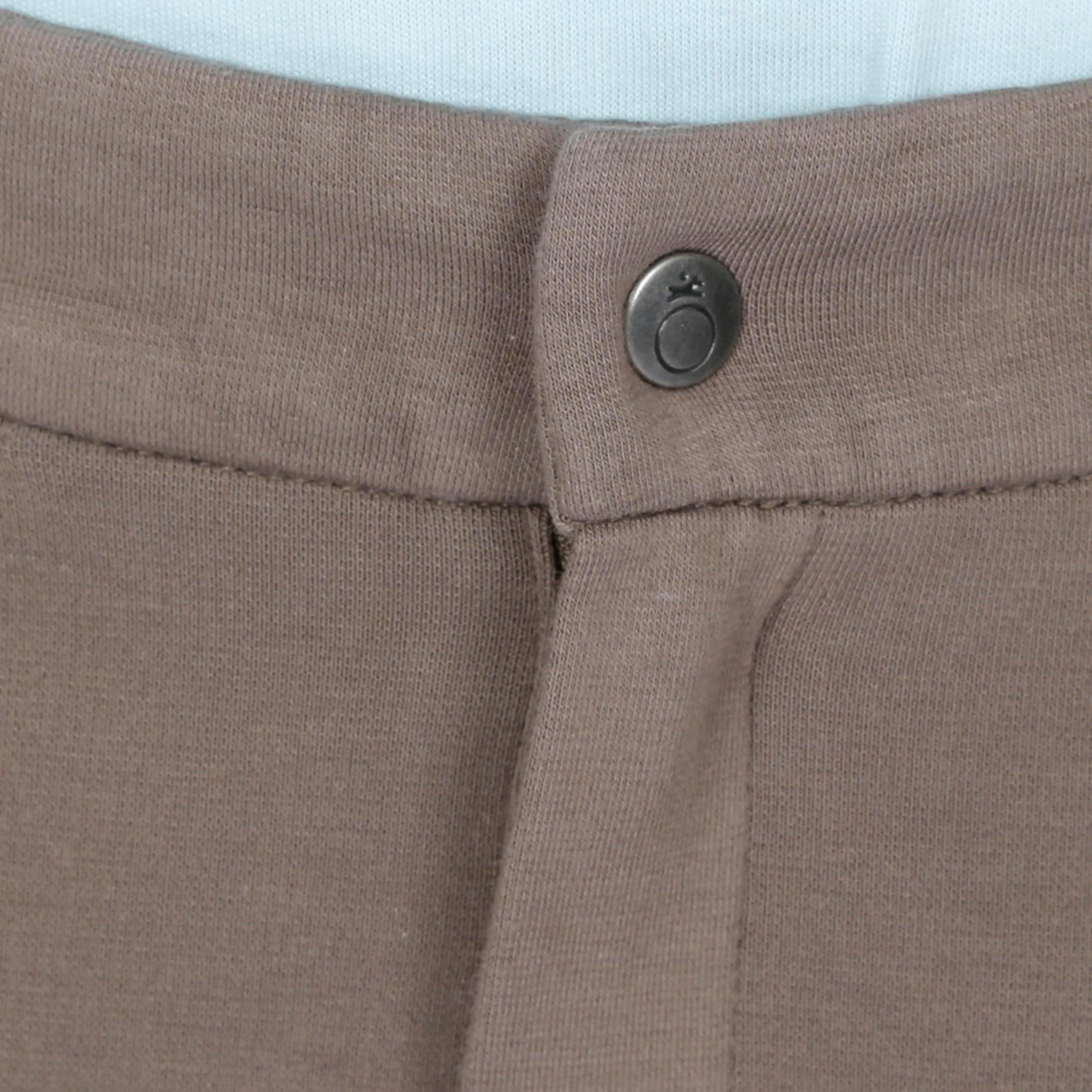 140 Kids' Horse Riding Patch Jodhpurs - Brown 7/16