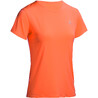 Women's Polyester Round Neck Fitness T-Shirt - Orange