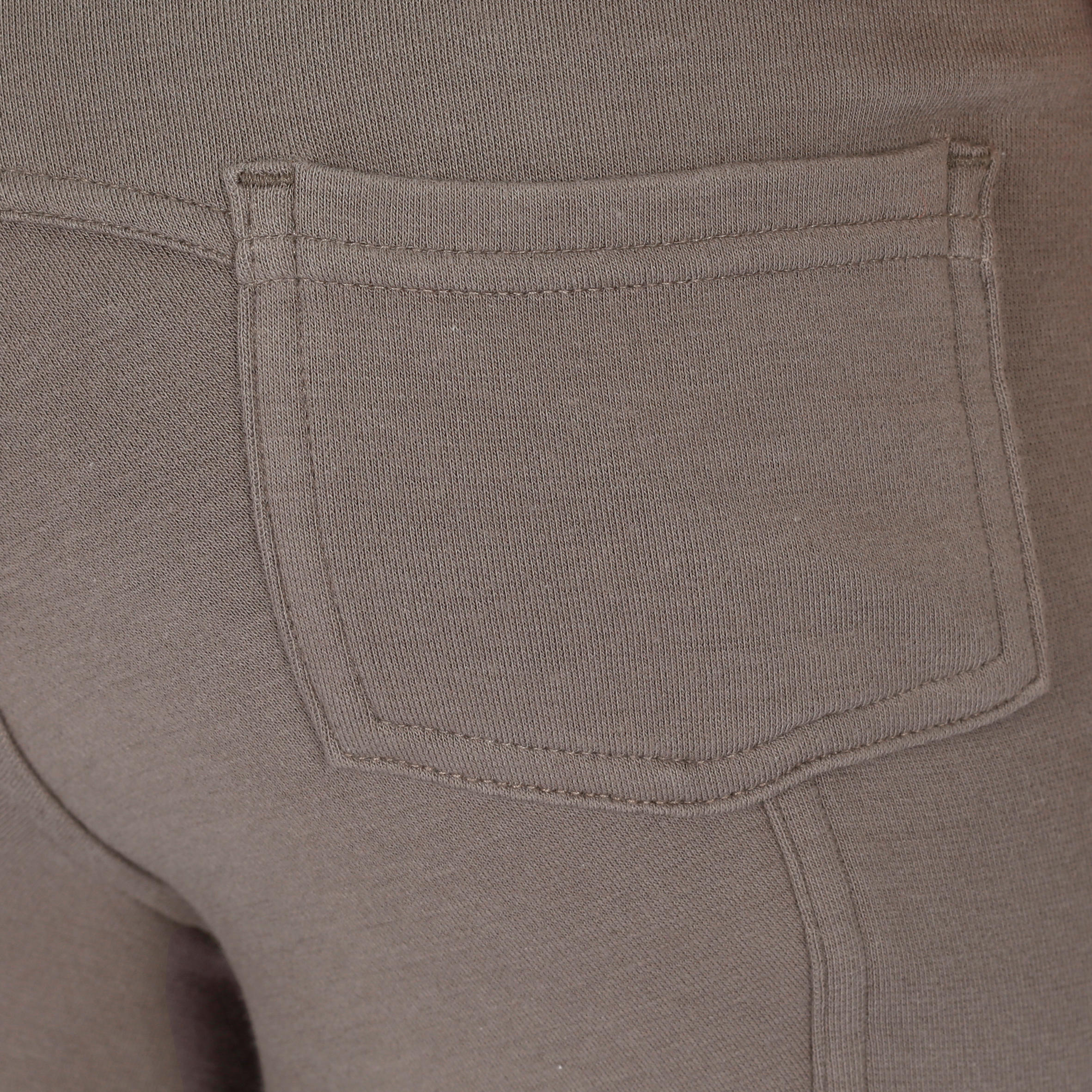 140 Kids' Horse Riding Patch Jodhpurs - Brown 12/16