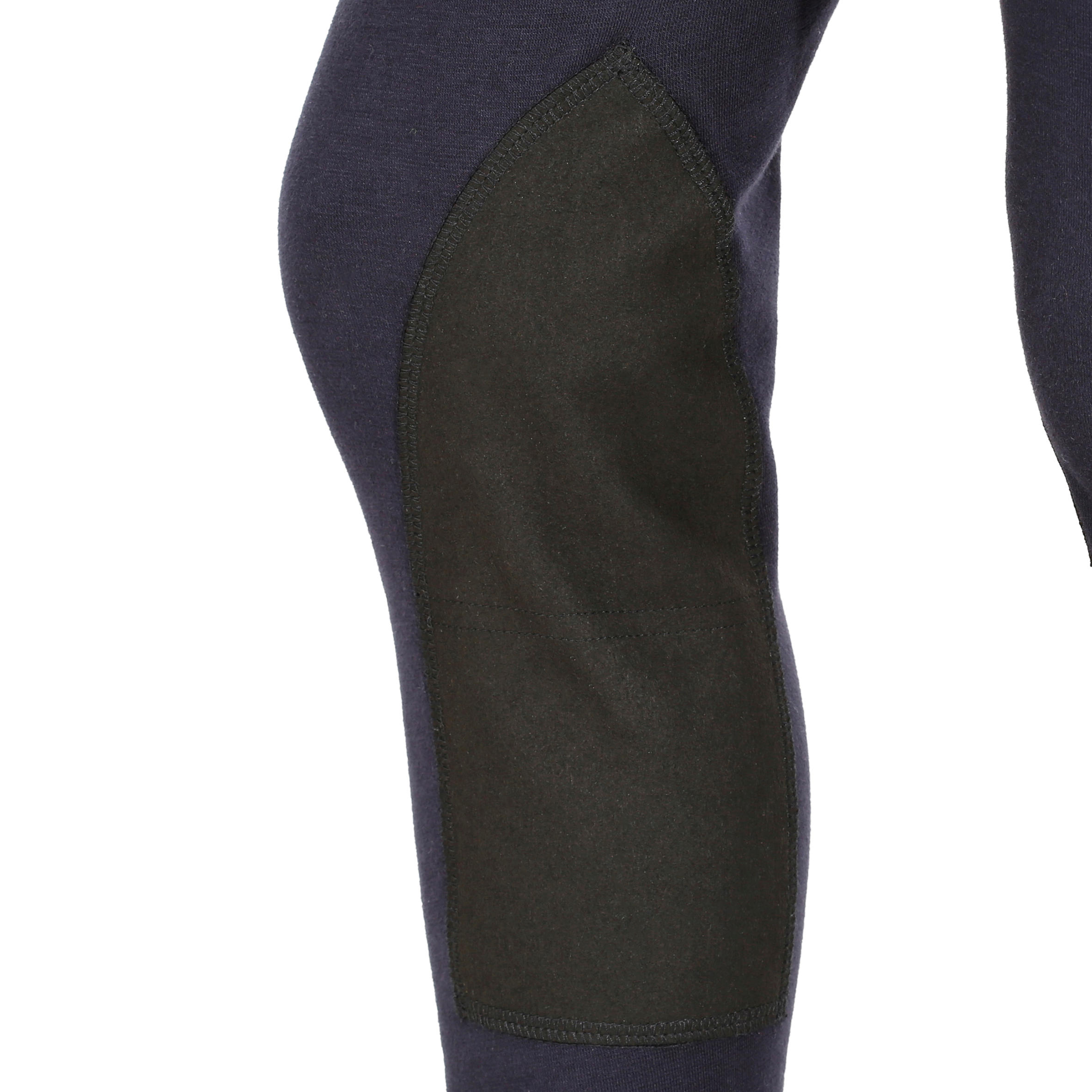 140 Kids' Horse Riding Patch Jodhpurs - Navy 12/16