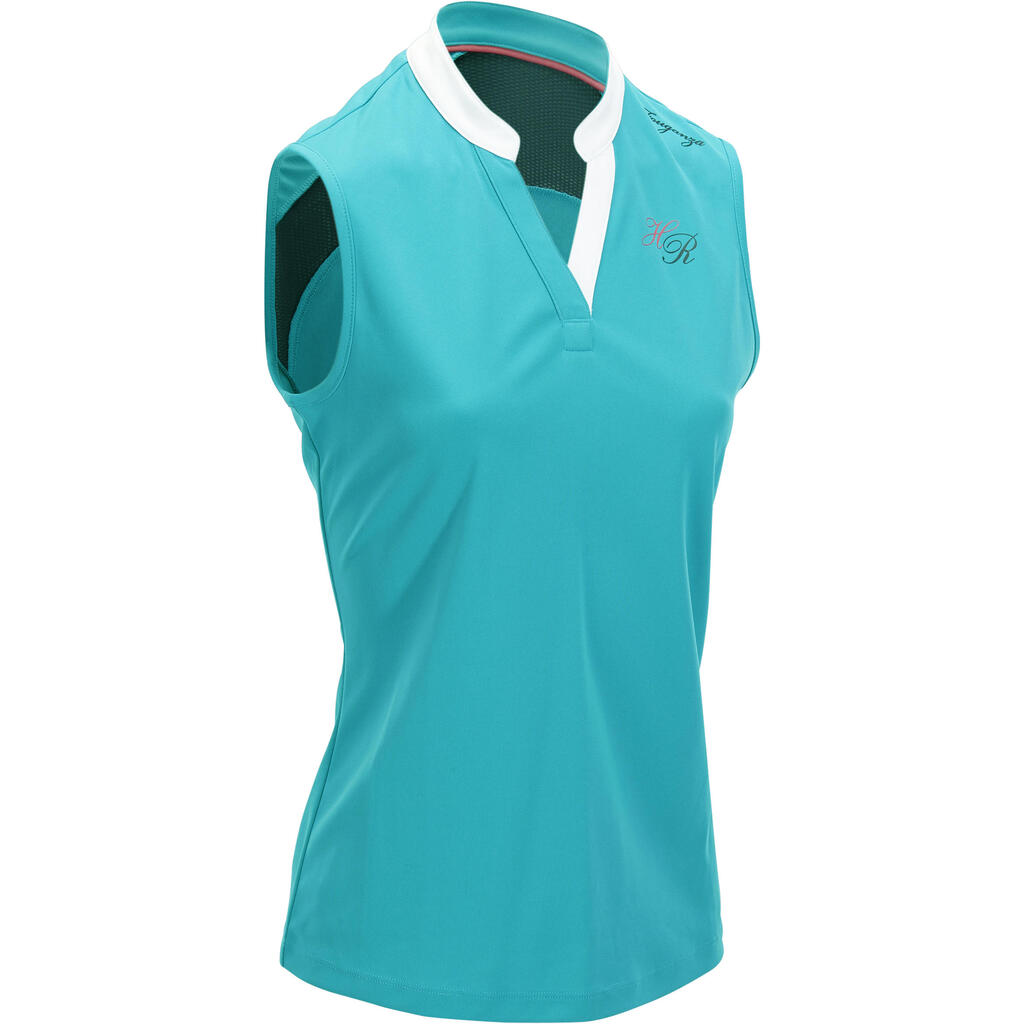 Playera sin mangas de equitación para mujer TRENDY LIGHT - Turquesa 