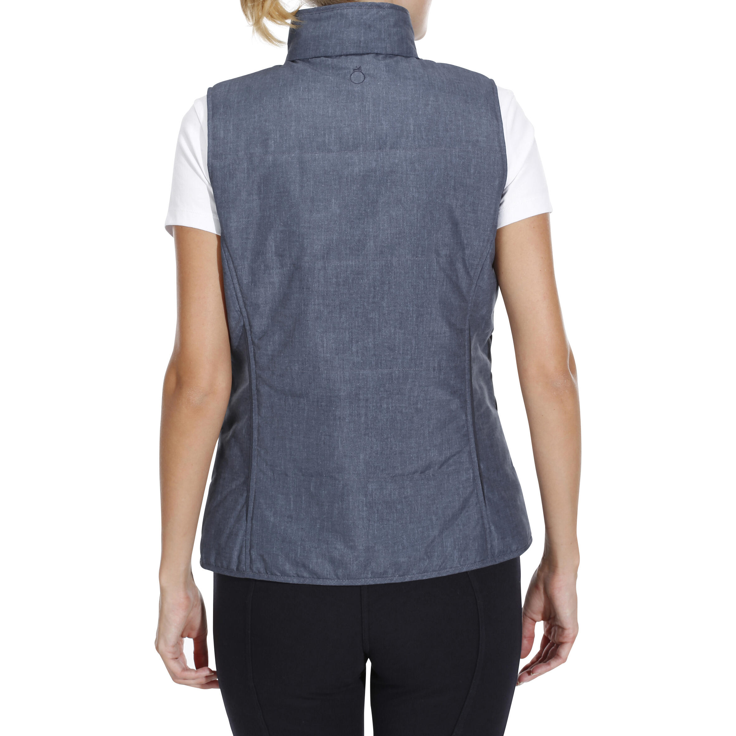 Accessy Women's Sleeveless Horse Riding Gilet - Denim Blue 4/15