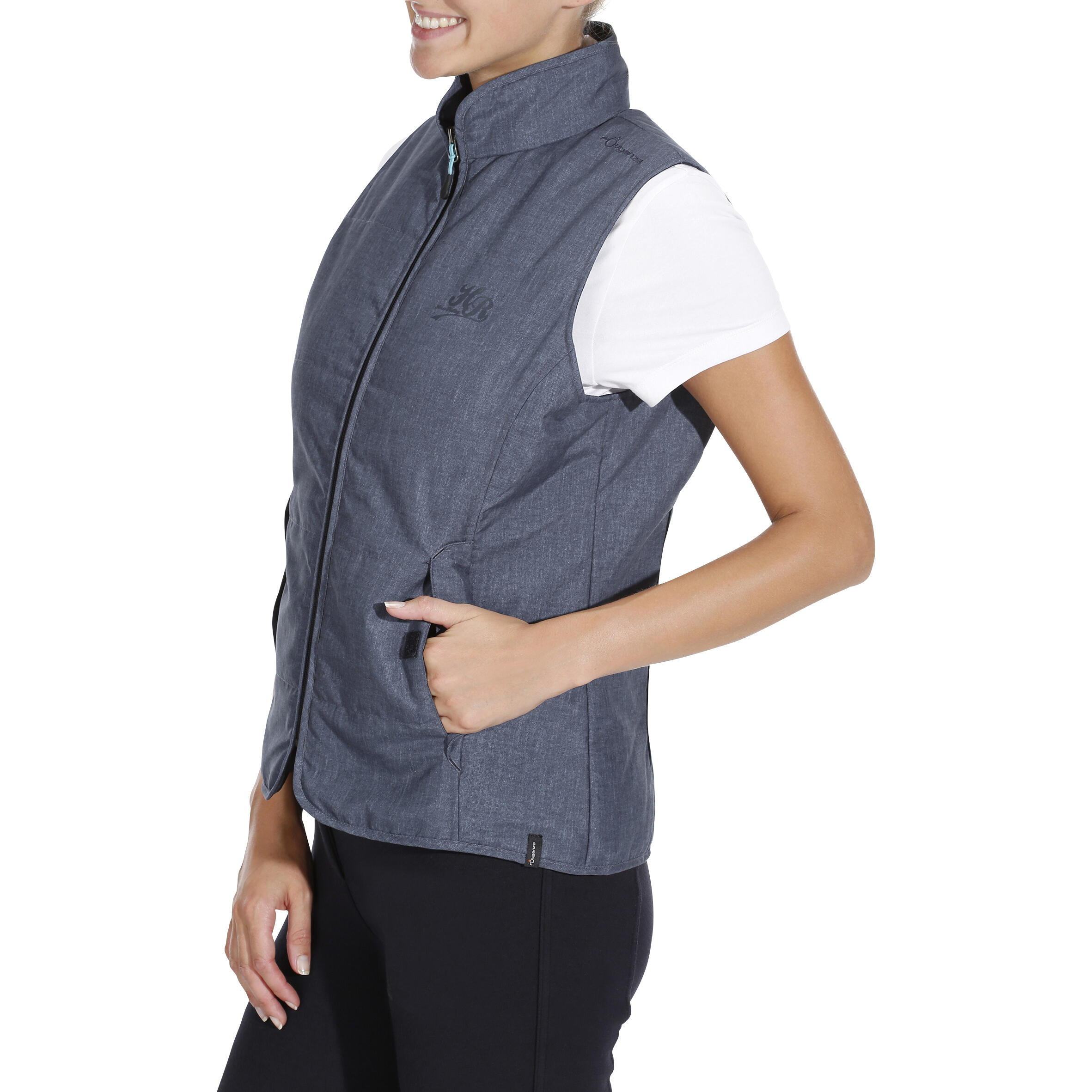Accessy Women's Sleeveless Horse Riding Gilet - Denim Blue 5/15