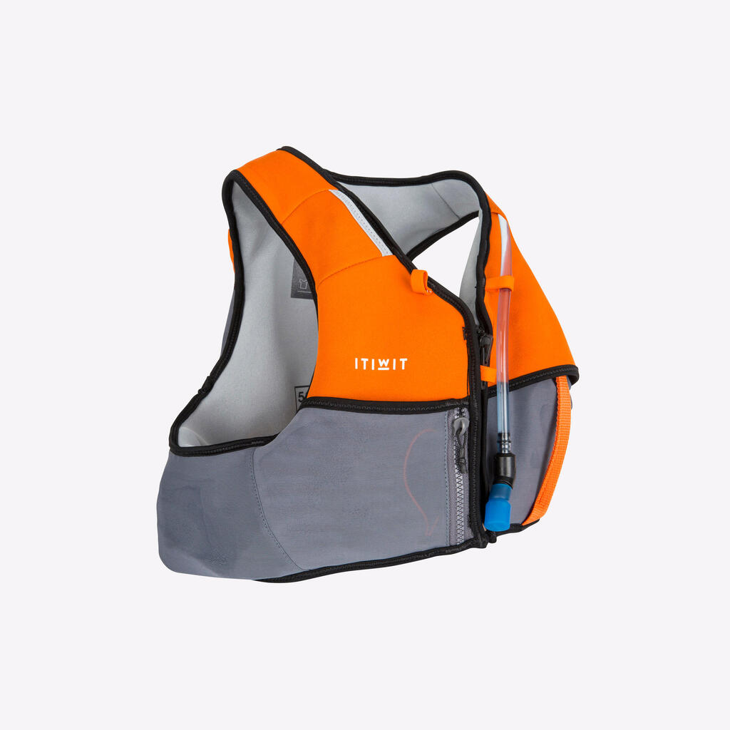 Auftriebsweste SUP/Kajak 50N - Wairo Hydratation orange