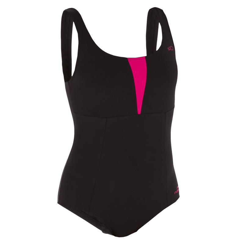 Maillot de bain d'aquagym femme une pièce Karol noir rose Maillot de bain d'aquagym femme une pièce Karol noir rose