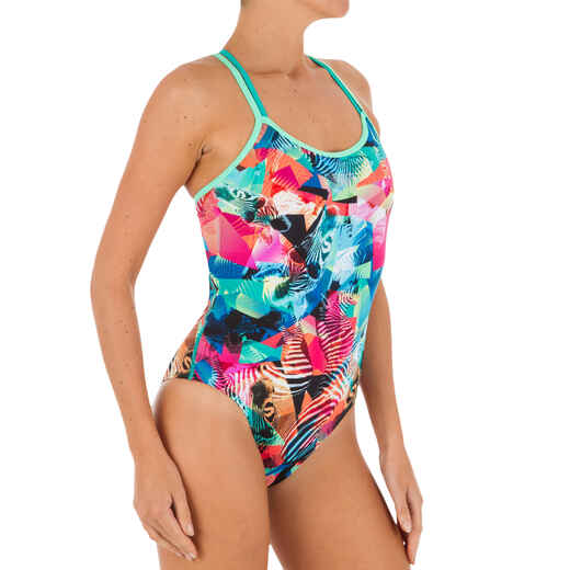 
      Women's One-Piece Print Swimsuit - Clash Green
  