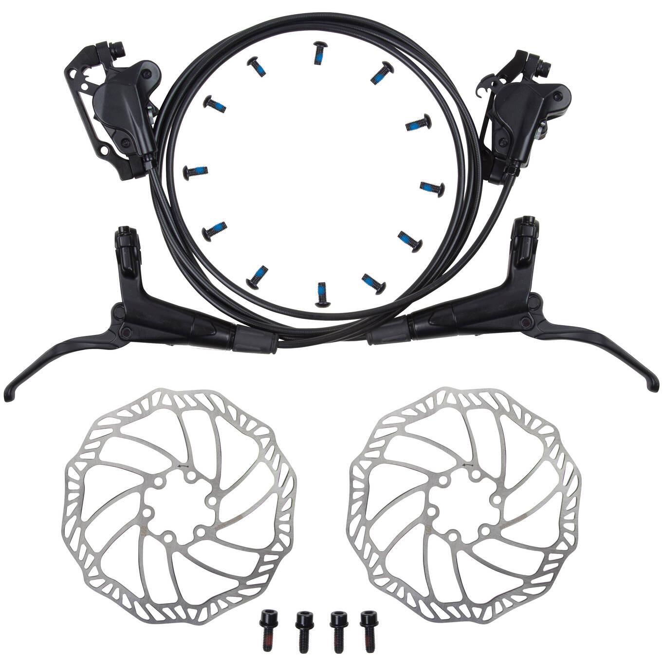 Front And Rear Hydraulic Disc Brake Kit Decathlon