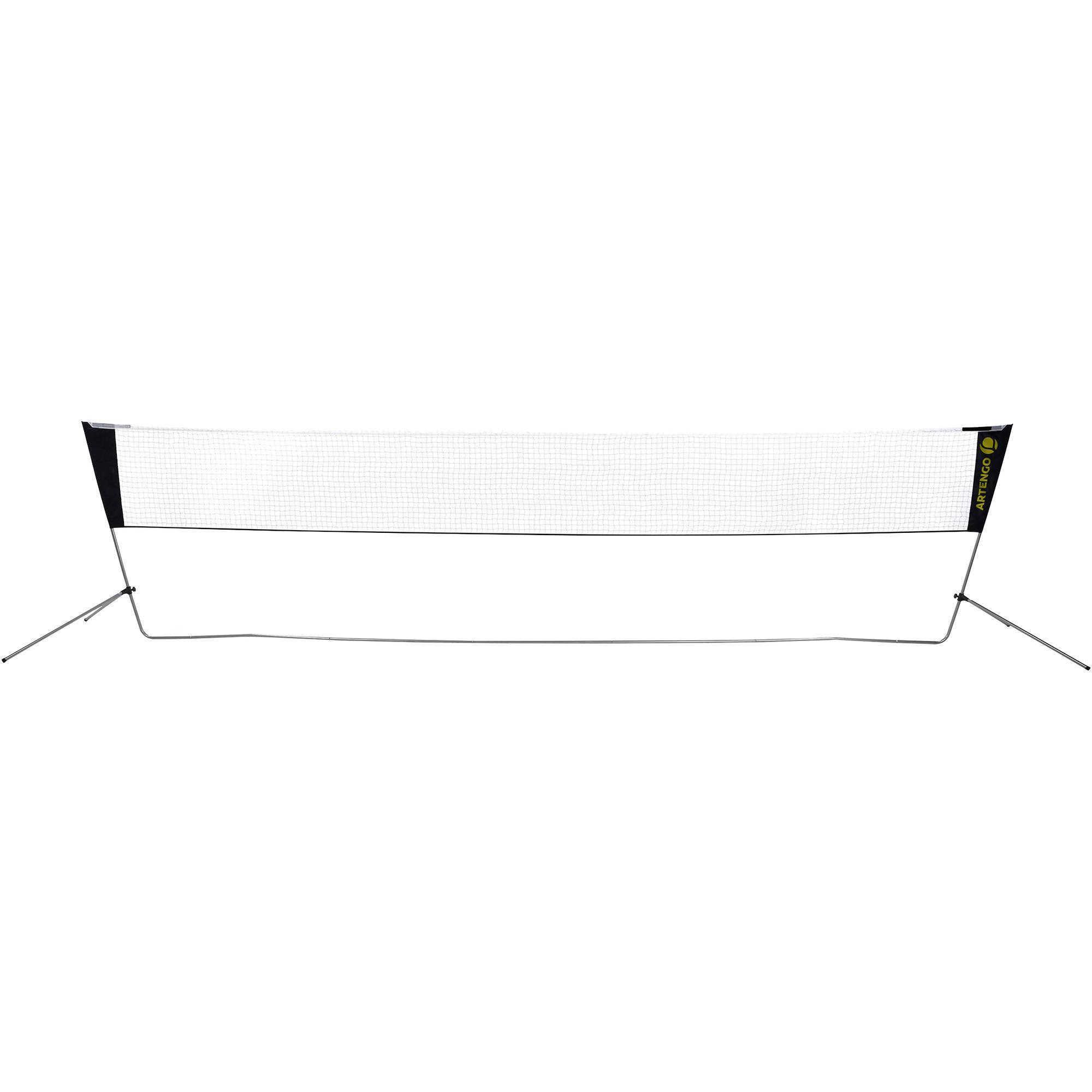 Filet De Badminton Extérieur 20x5 Pieds - 4 Raquettes, 3 Volants, Piquets Métal, Sac De Transport