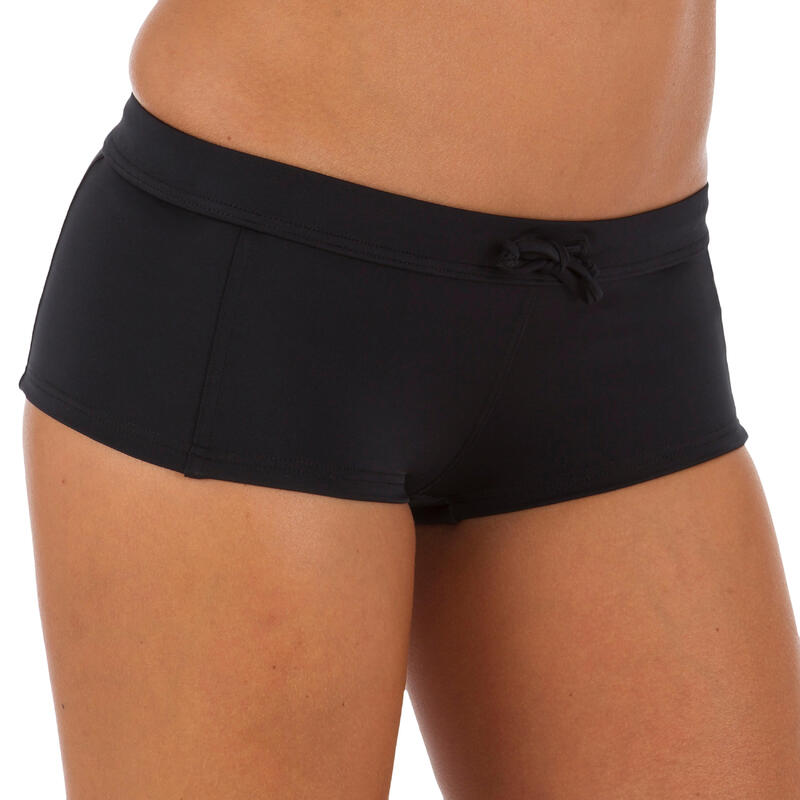 Bas de maillot de bain shorty de surf femme VAIANA NOIR