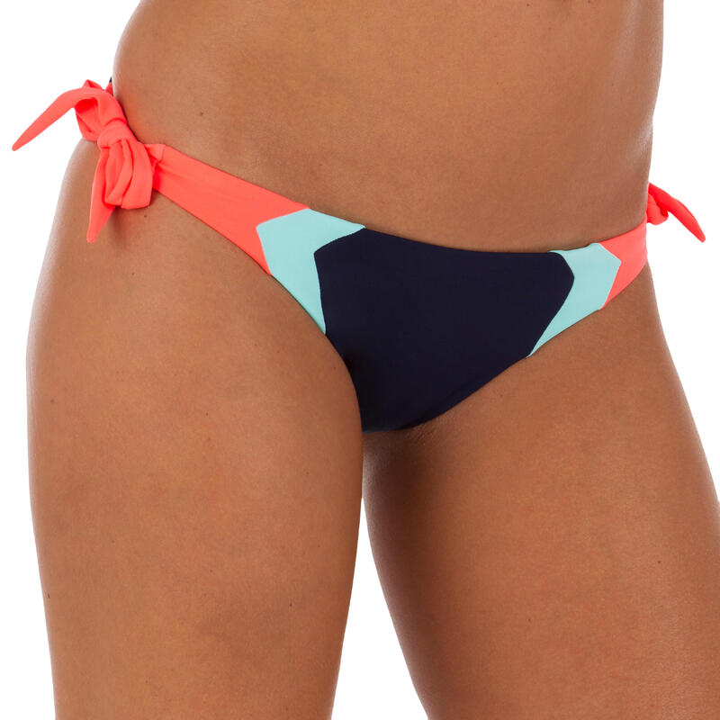 Bas de maillot de bain de surf femme échancrée et nouée côtés SABI COLORB