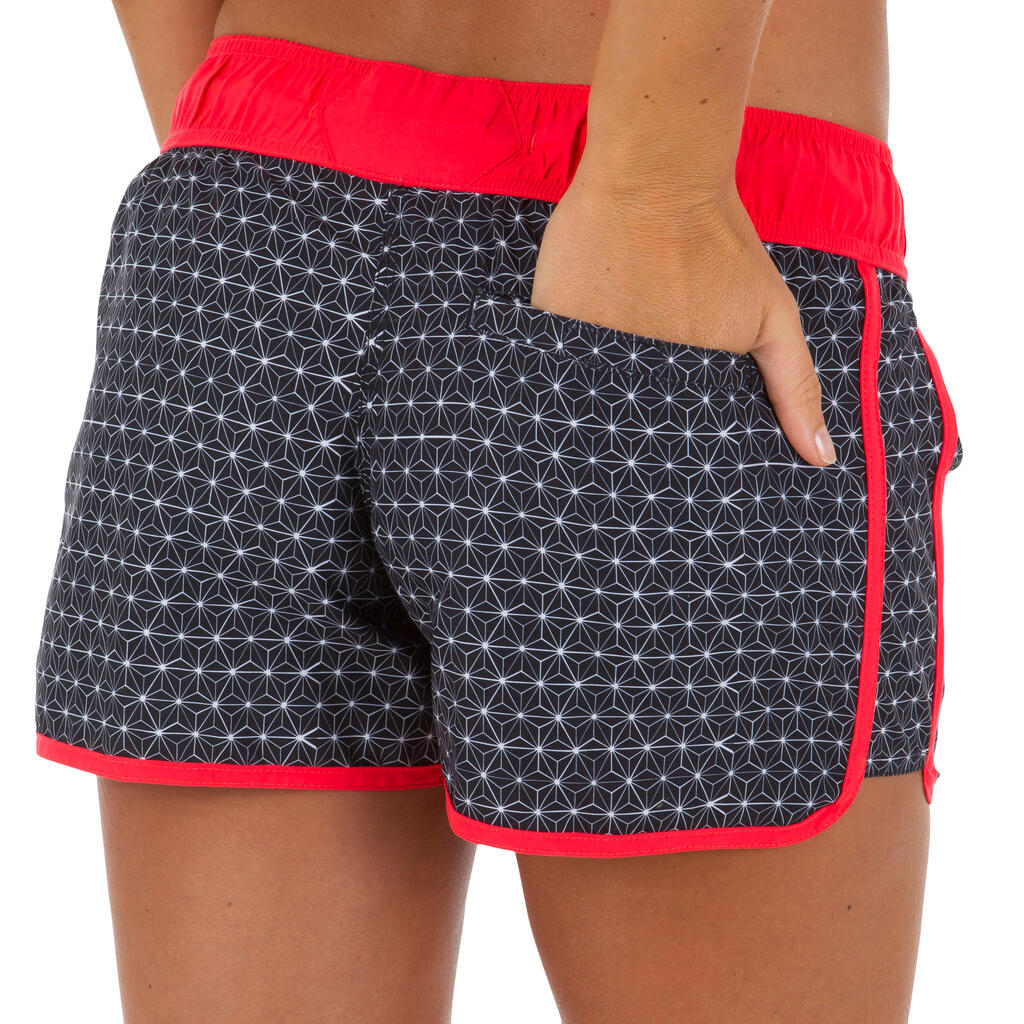 Boardshorts Tini Mosaica elastischer Taillenbund mit Kordelzug Damen