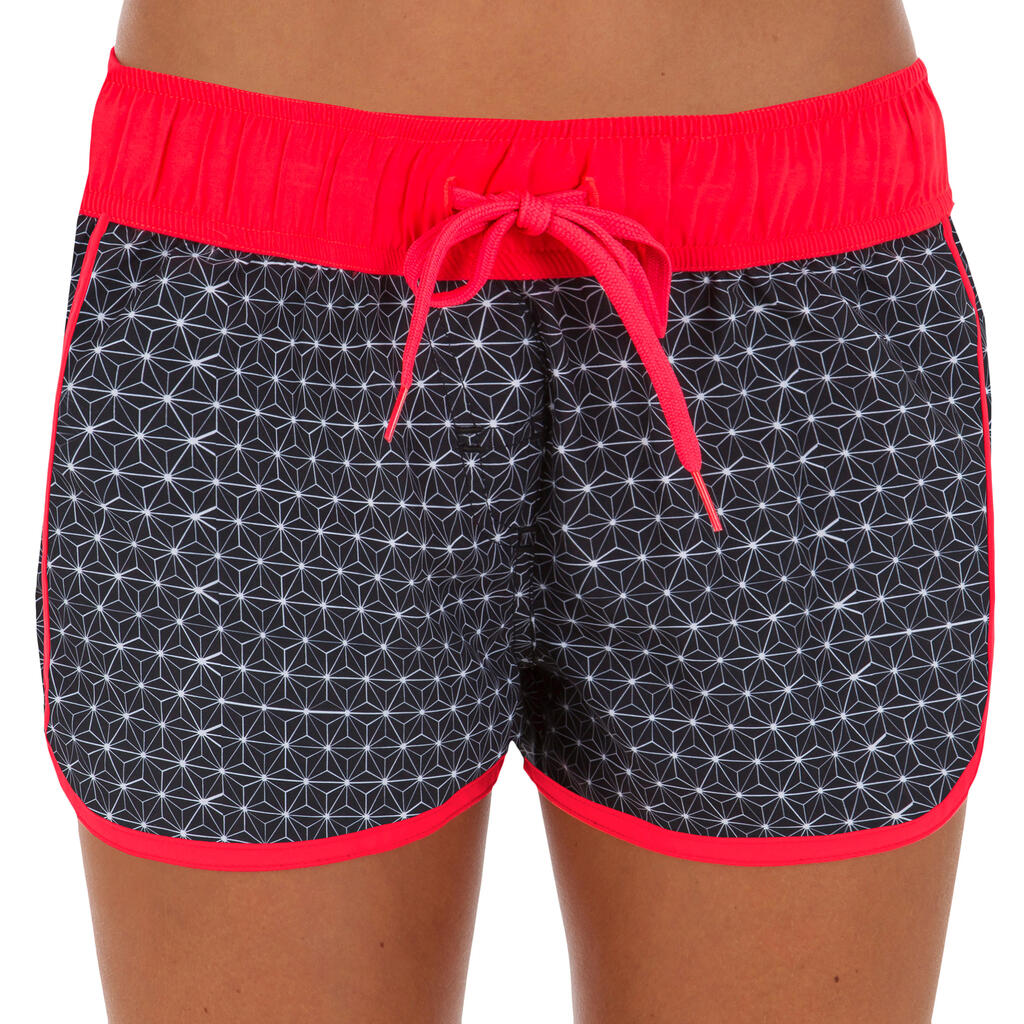Boardshorts Tini Mosaica elastischer Taillenbund mit Kordelzug Damen