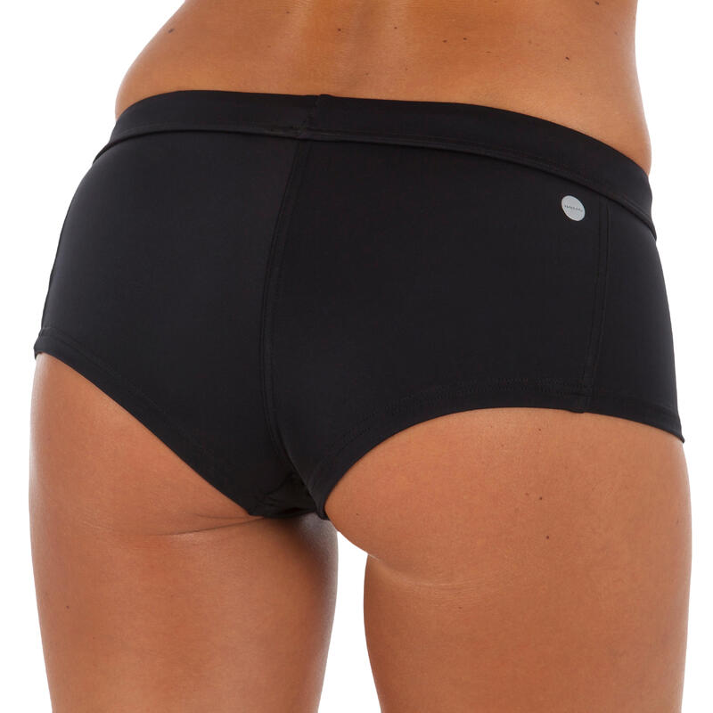 Bas de maillot de bain shorty de surf femme VAIANA NOIR