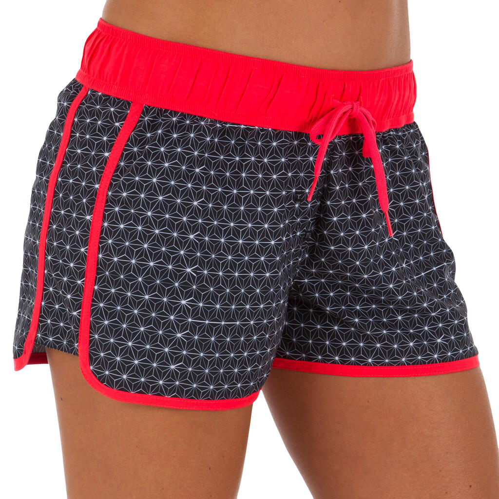 Boardshorts Tini Mosaica elastischer Taillenbund mit Kordelzug Damen