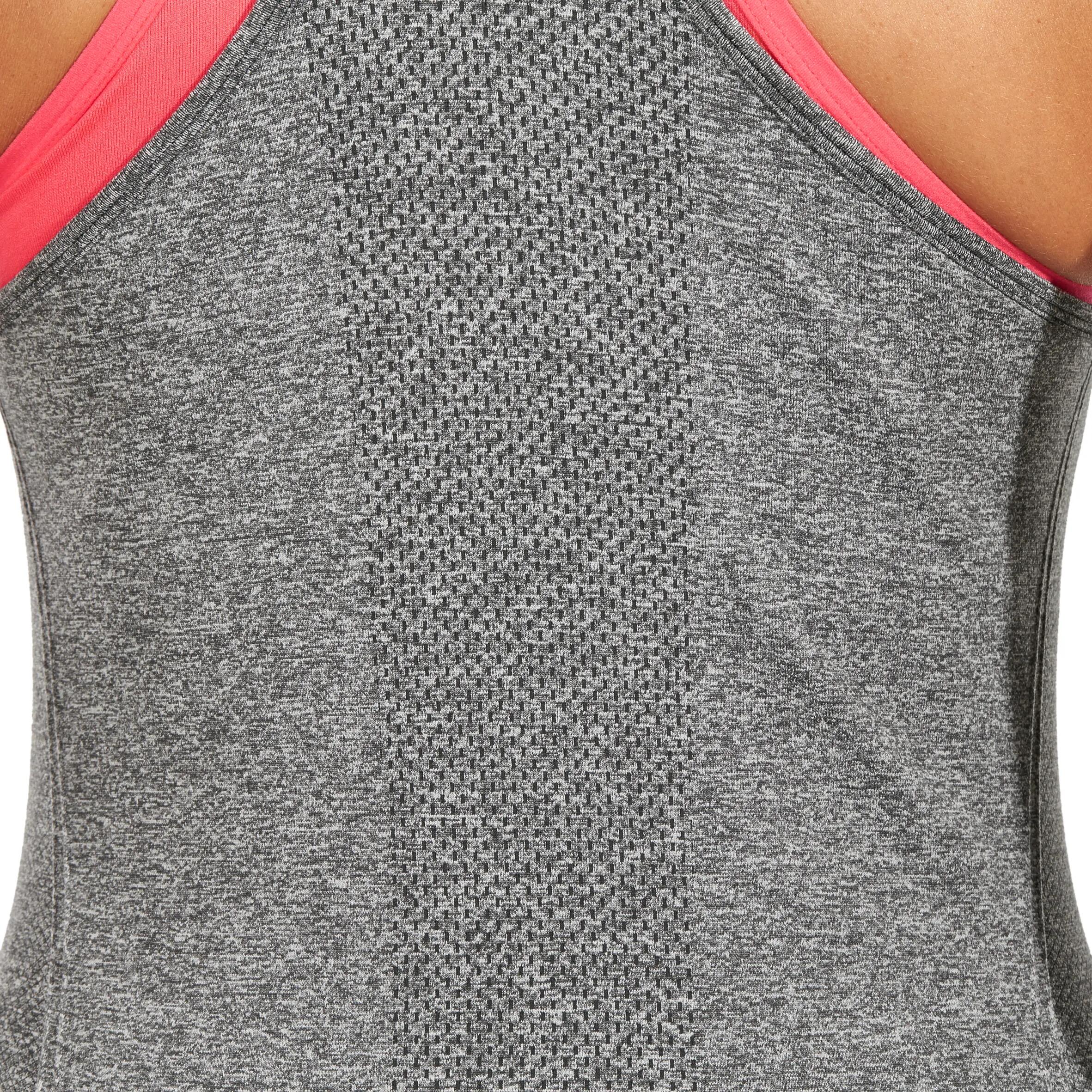 500 Women's Cycling Tank Top - Grey/Pink 11/13