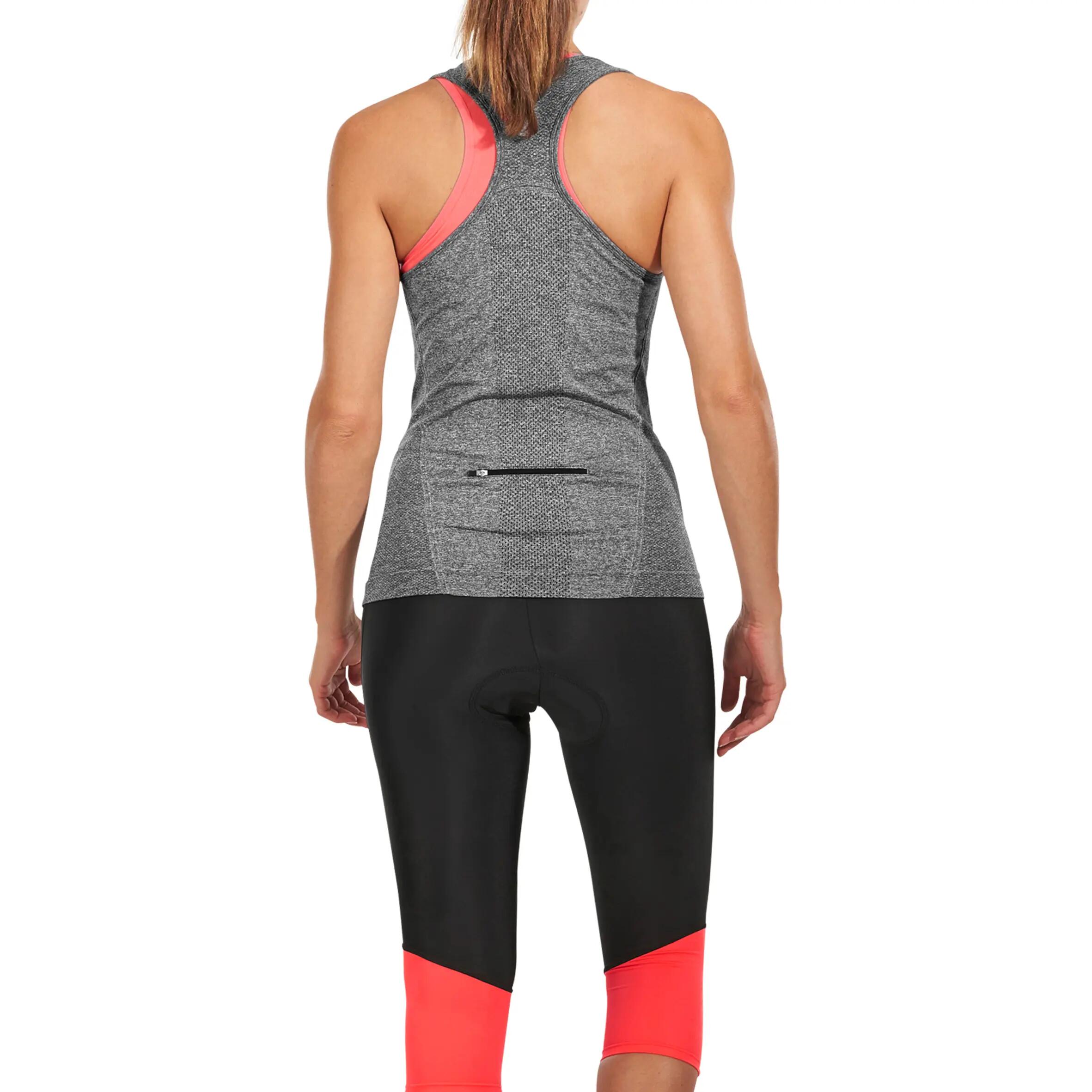 500 Women's Cycling Tank Top - Grey/Pink 4/13