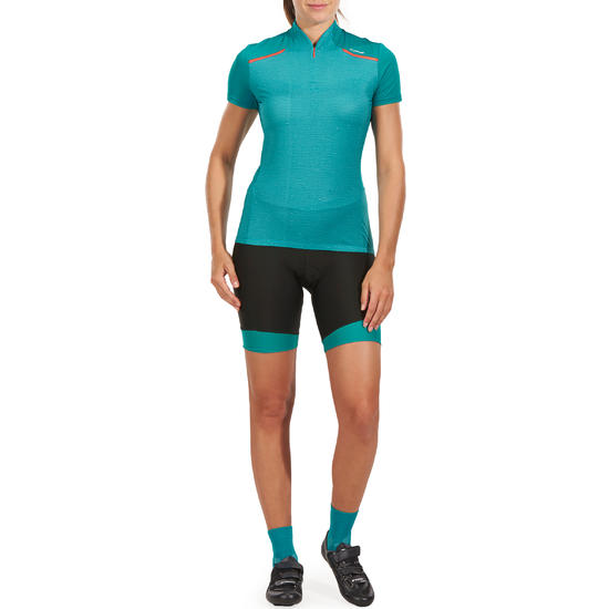 CUISSARD VELO SANS BRETELLES VELO FEMME 500 NOIR BLEU CUISSARD VELO SANS BRETELLES VELO FEMME 500 NOIR BLEU