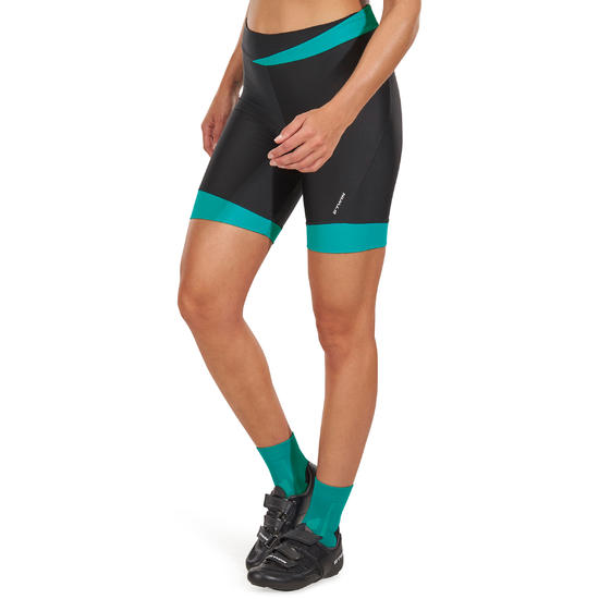 CUISSARD VELO SANS BRETELLES VELO FEMME 500 NOIR BLEU CUISSARD VELO SANS BRETELLES VELO FEMME 500 NOIR BLEU