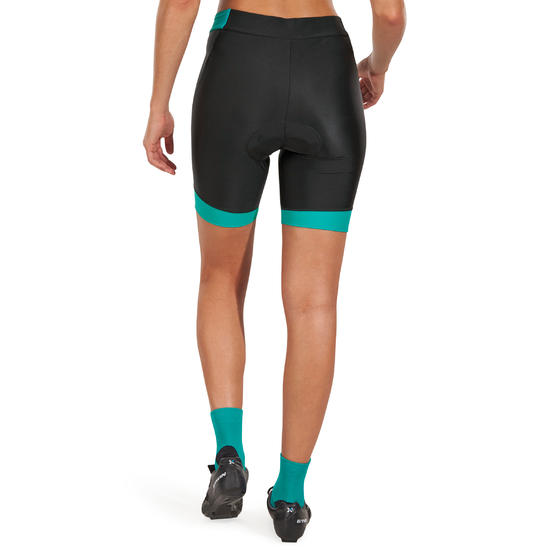 CUISSARD VELO SANS BRETELLES VELO FEMME 500 NOIR BLEU CUISSARD VELO SANS BRETELLES VELO FEMME 500 NOIR BLEU