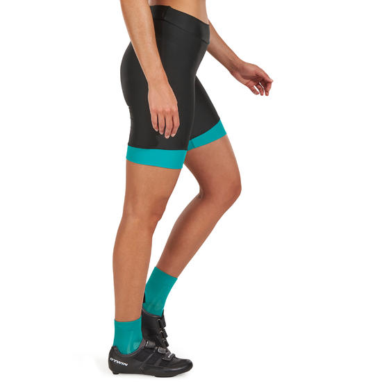 CUISSARD VELO SANS BRETELLES VELO FEMME 500 NOIR BLEU CUISSARD VELO SANS BRETELLES VELO FEMME 500 NOIR BLEU