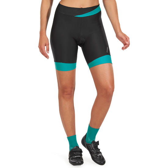 CUISSARD VELO SANS BRETELLES VELO FEMME 500 NOIR BLEU CUISSARD VELO SANS BRETELLES VELO FEMME 500 NOIR BLEU