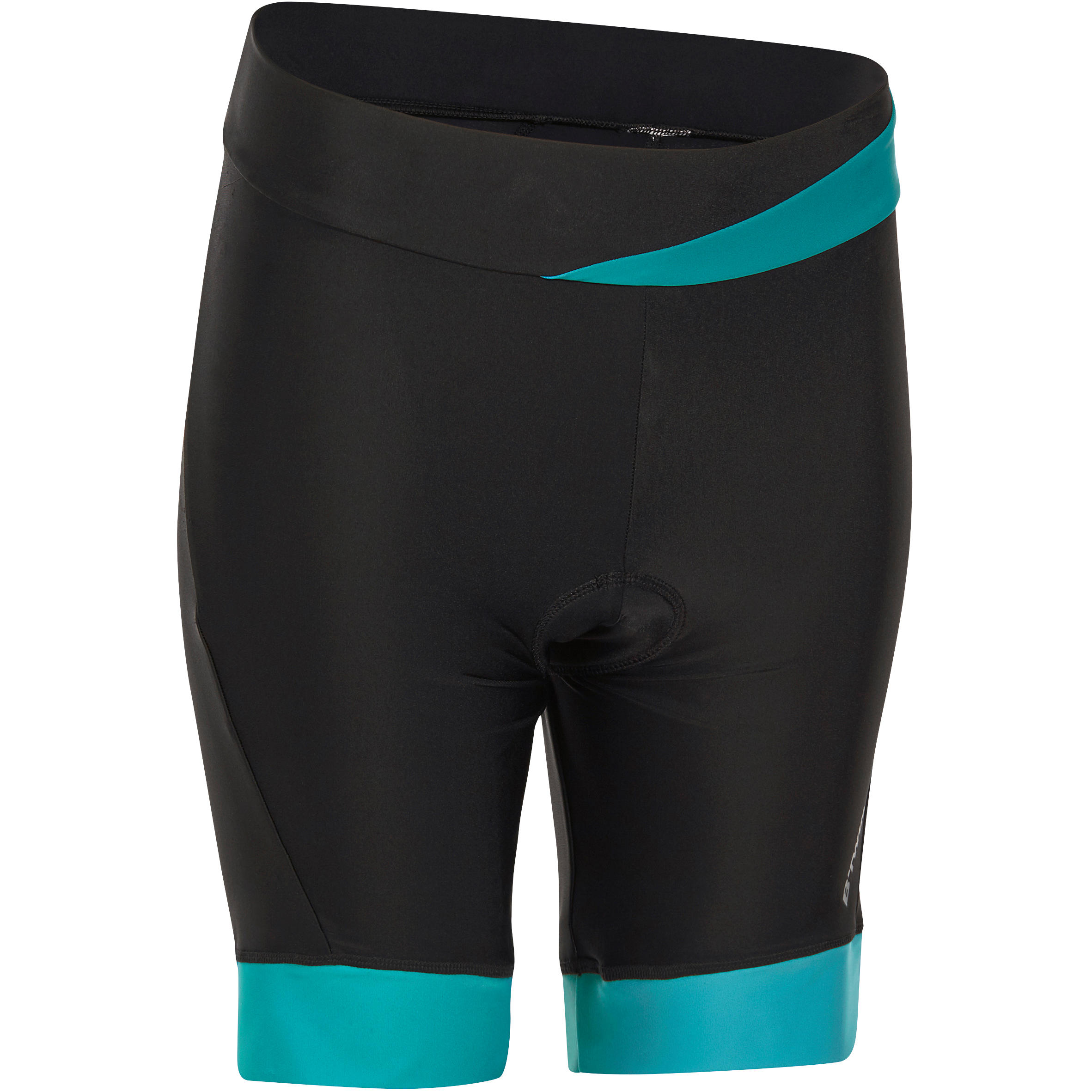 TRIBAN 500 Women's Cycling Bibless Shorts - Black/Blue