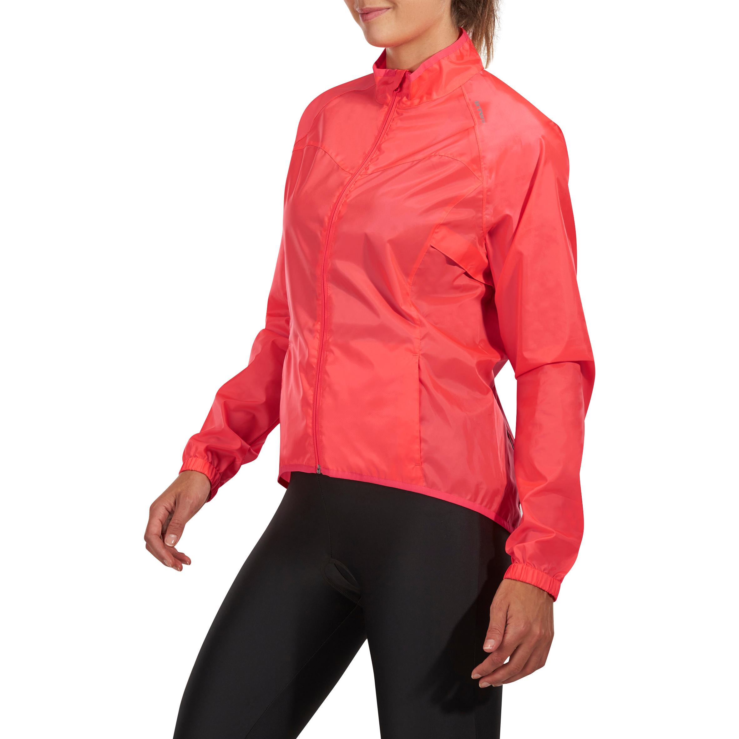 pink waterproof cycling jacket