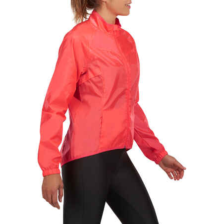 RC 100 Women's Waterproof Cycling Jacket - Pink