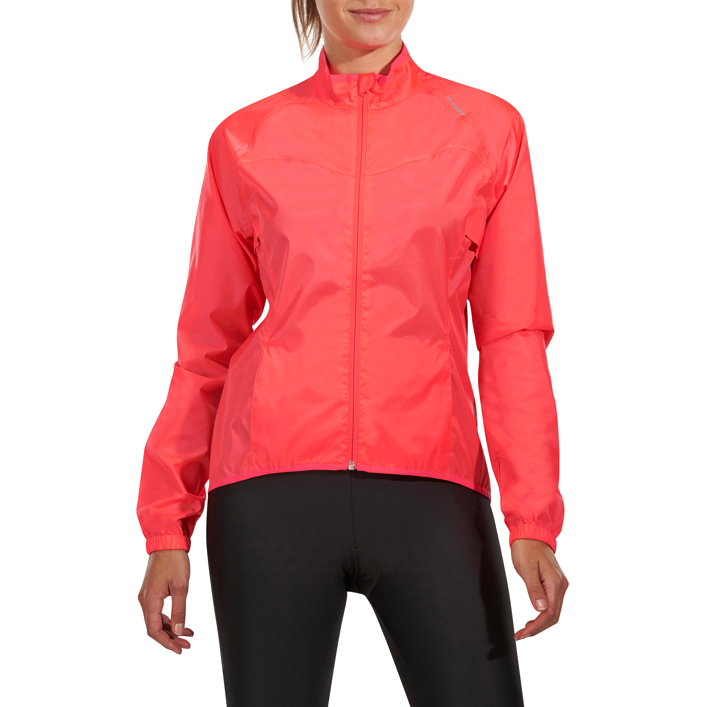 pink waterproof cycling jacket