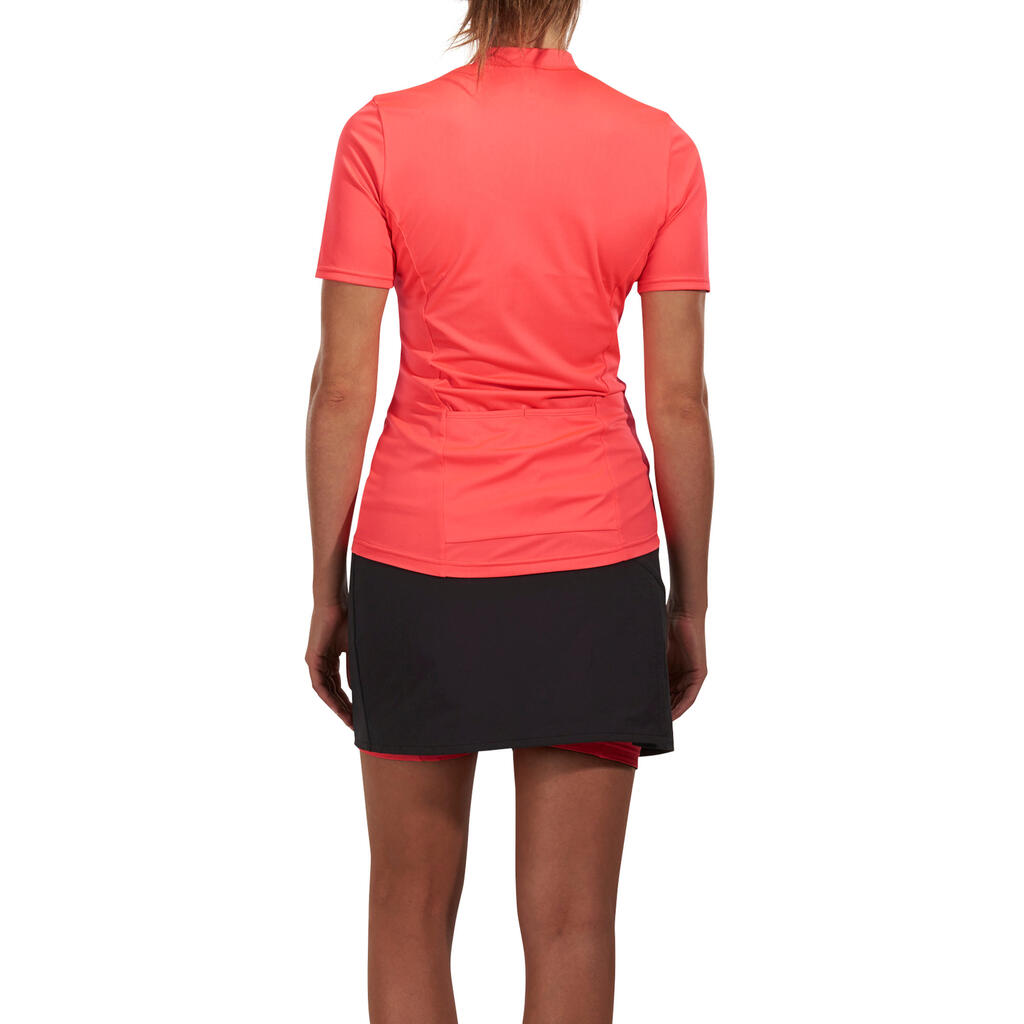 Kurzarm-Radtrikot RC 100 Damen pink