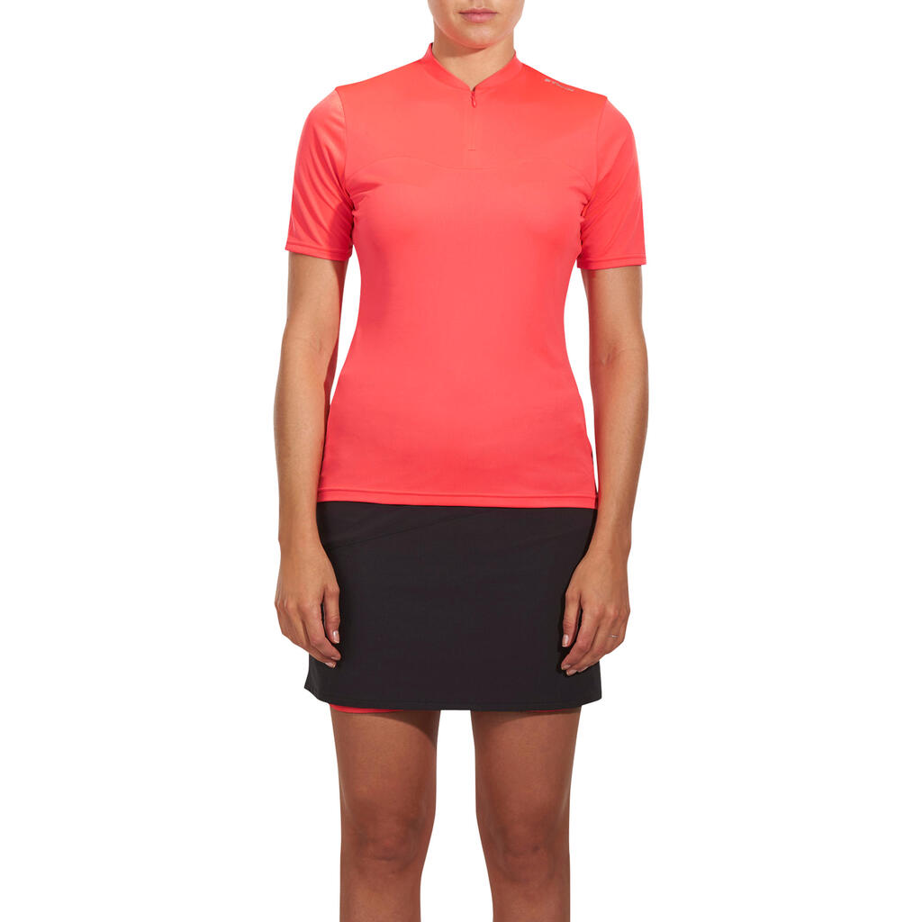 Kurzarm-Radtrikot RC 100 Damen pink