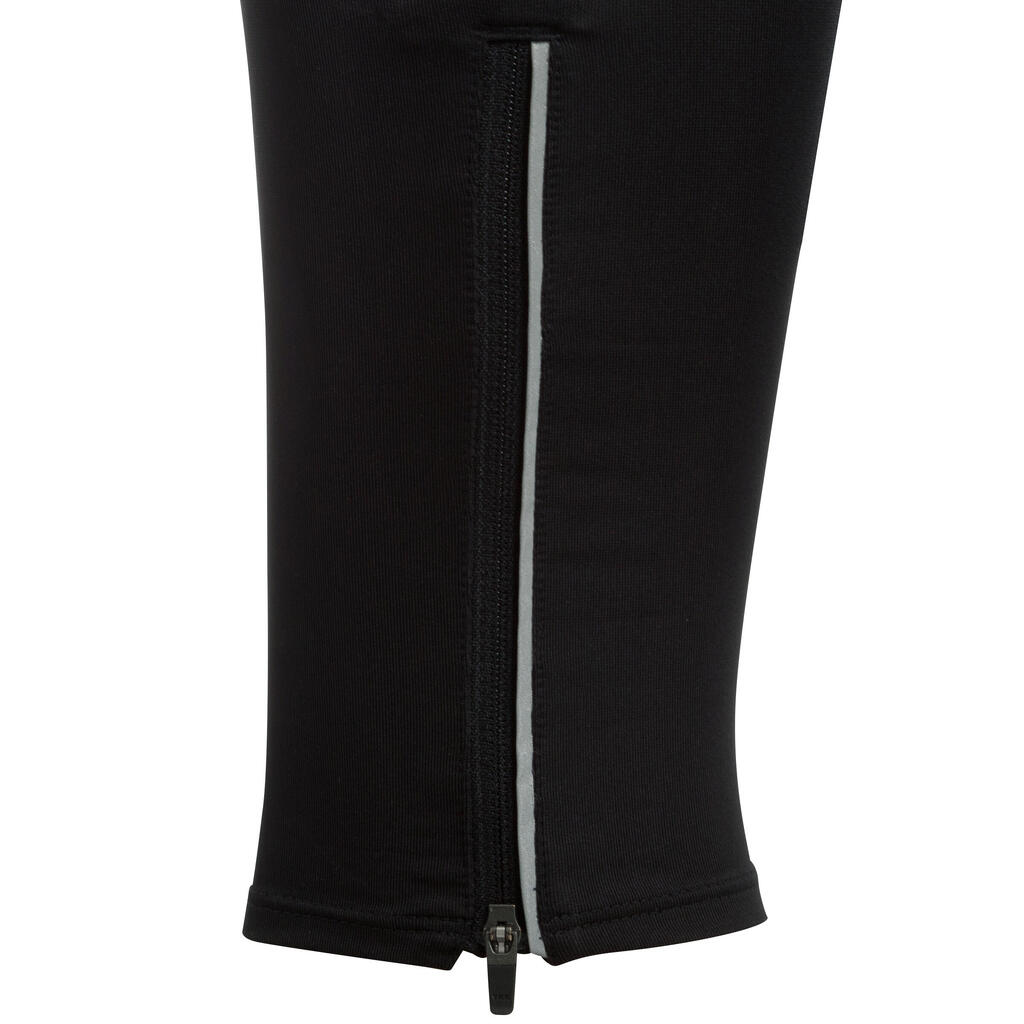 Laufhose lang Tights Kiprun Herren schwarz/grau