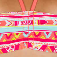 Girls' Two-Piece Bandeau Swimsuit - Geo Neon