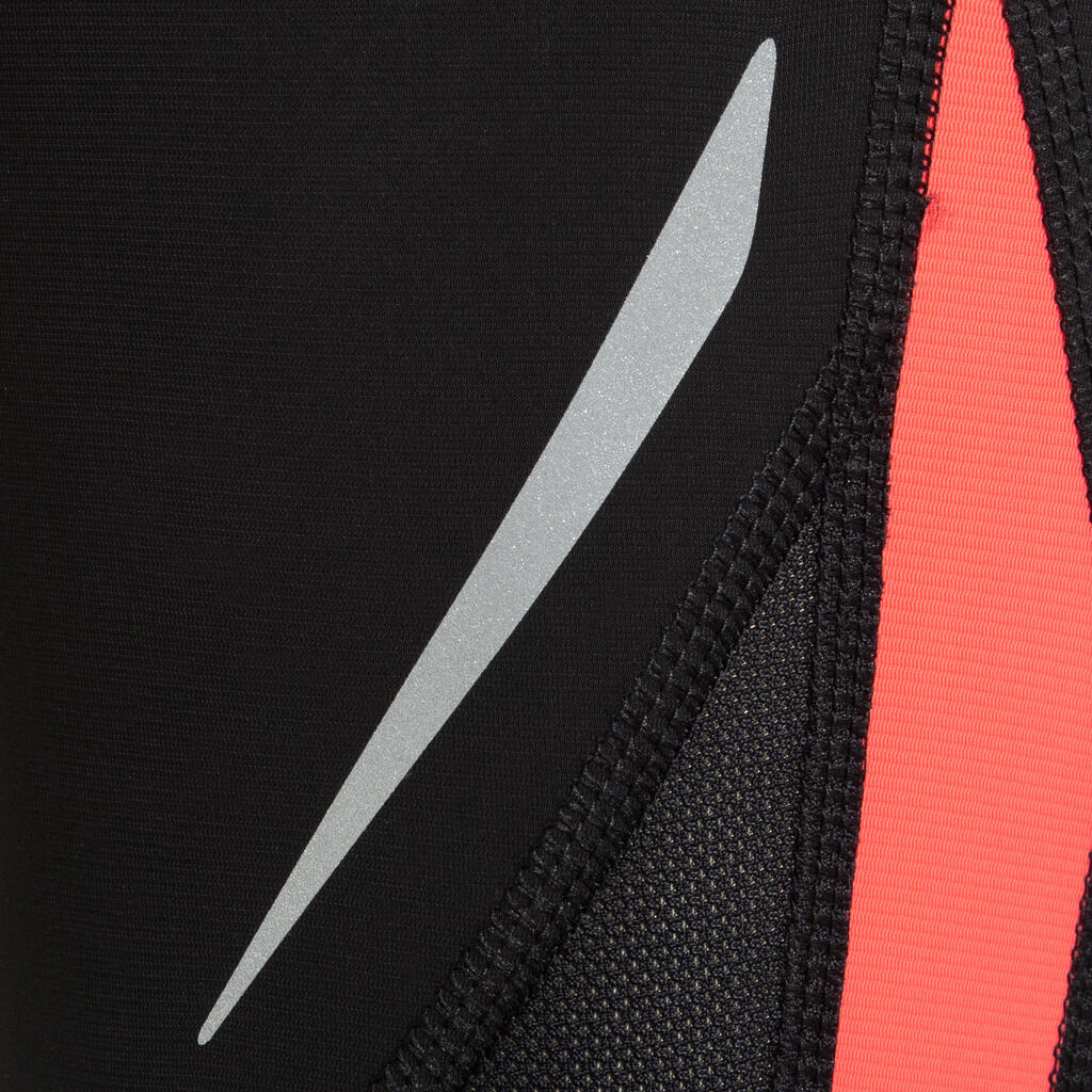 Laufhose lang Tights Kompression Kanergy Damen schwarz/rosa