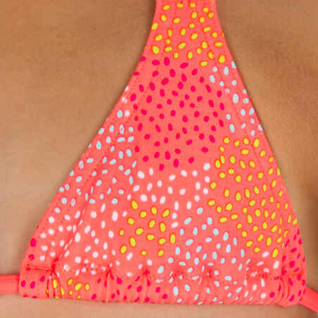 Girls' Two-Piece Triangle Bikini Swimsuit - Pompom Neon