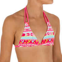 Girls' Two-Piece Triangle Bikini Swimsuit - Geo Pink