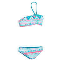 Girls' Two-Piece Bandeau Swimsuit - Geo Blue