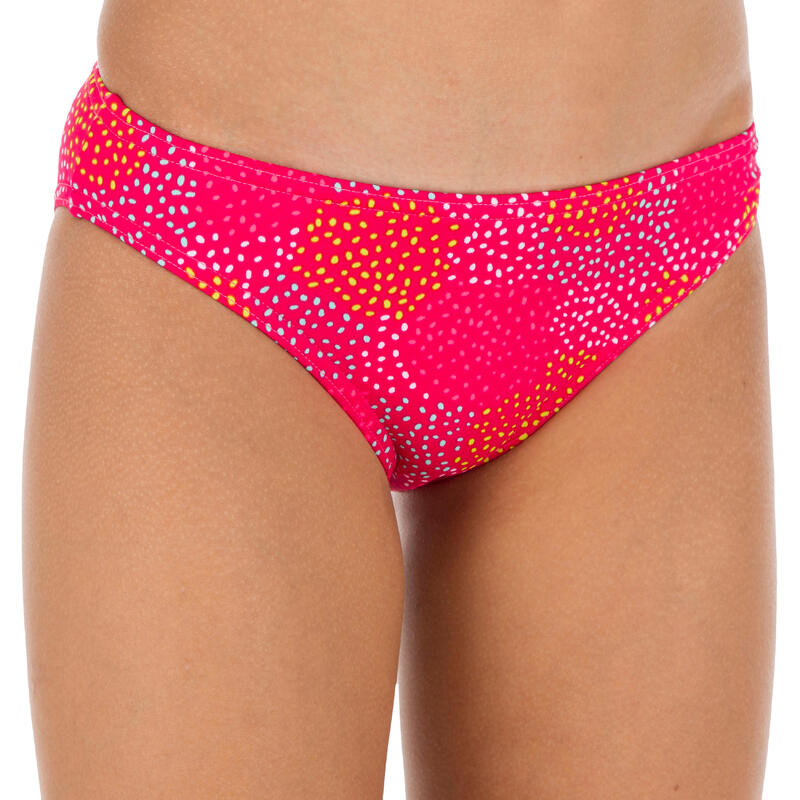 Maillot de bain 2 pièces fille bandeau POMPON ROSE