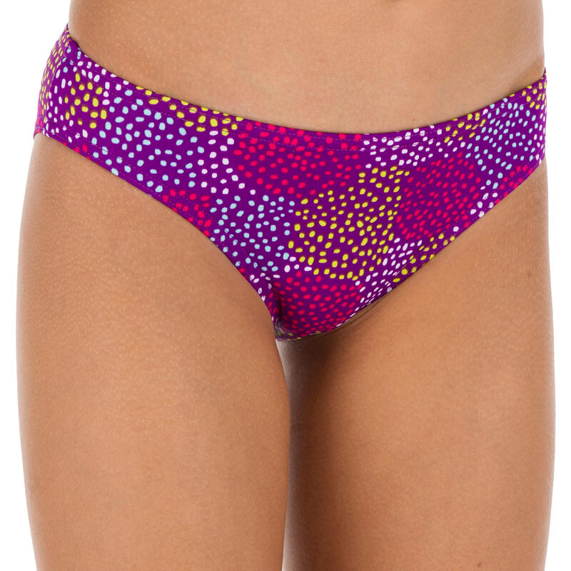 Maillot de bain 2 pièces fille triangle POMPON VIOLET