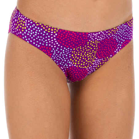 Girls' Two-Piece Triangle Bikini Swimsuit - Pompom Purple