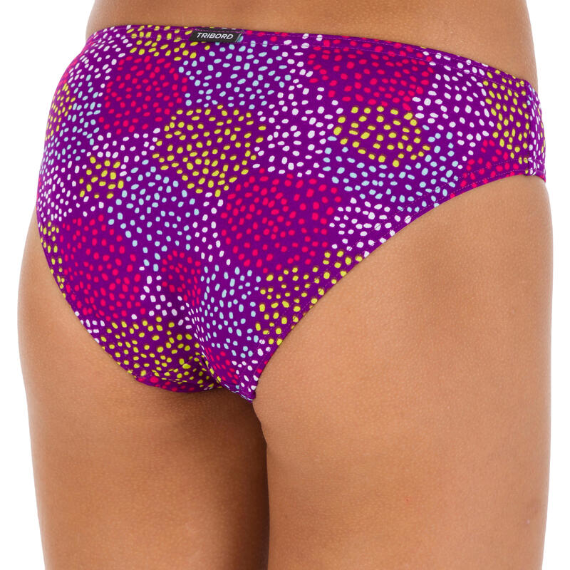 Maillot de bain 2 pièces fille triangle POMPON VIOLET