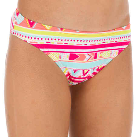 Girls' Two-Piece Bandeau Swimsuit - Geo Neon