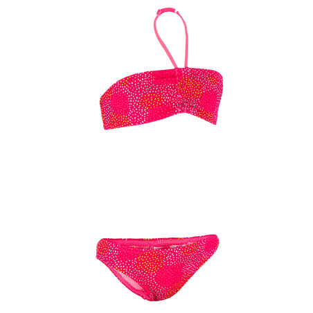 Girls' Two-Piece Bandeau Swimsuit - Pompom Pink