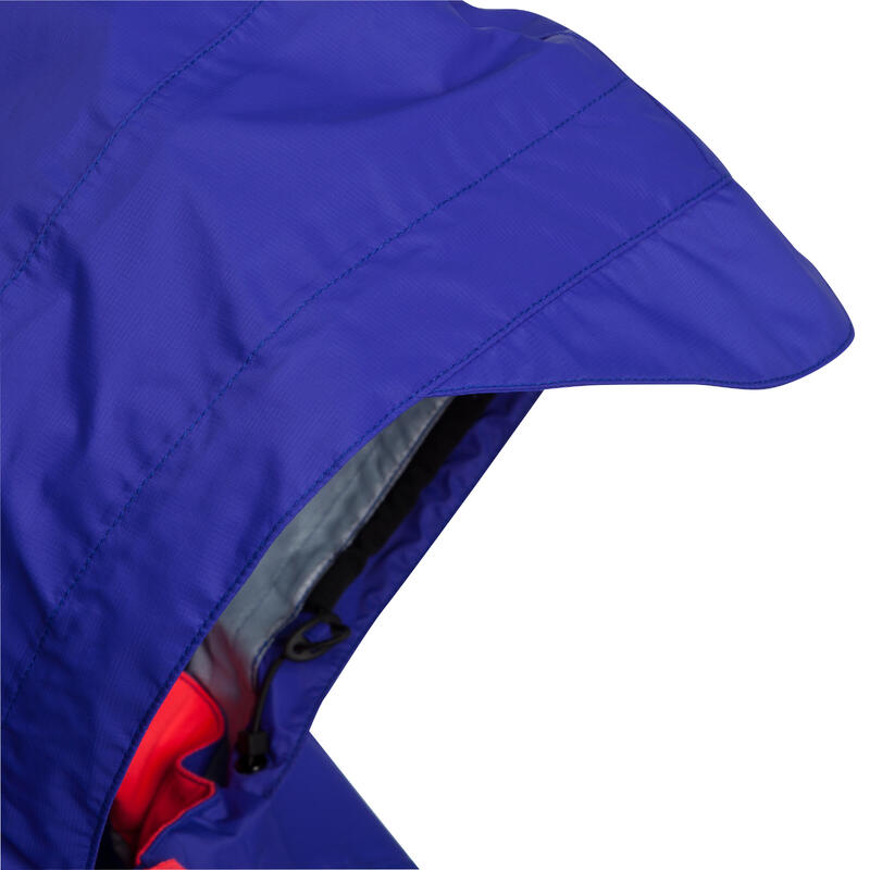 KIPRUN PROTECT WOMEN'S WATERPROOF RUNNING RAIN JACKET RED KALENJI