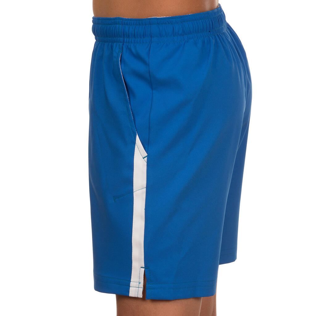 Soft 500 Boys' Tennis Badminton Padel Table Tennis Squash Shorts - Blue / White